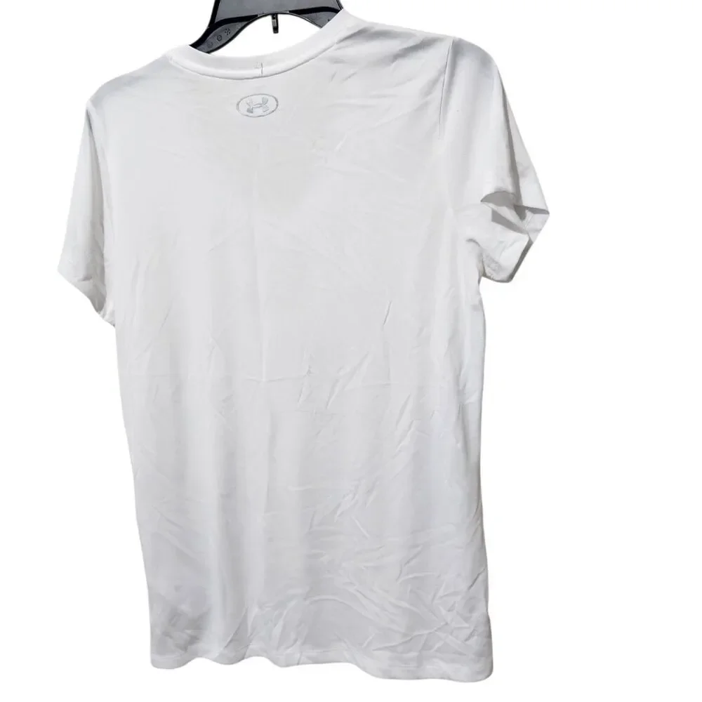 Adidas Tshirt For Women Size Medium White Vneck Loose.   New